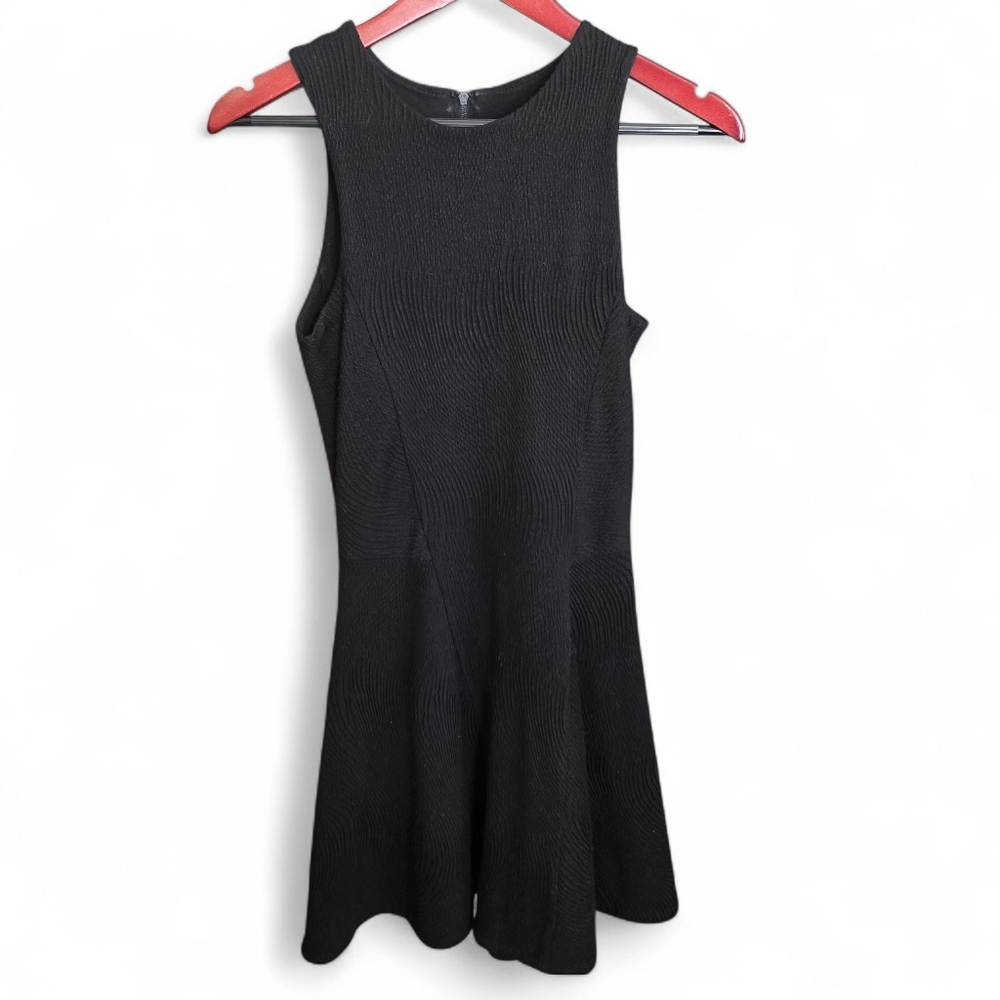 Rag & Bone Black Sleeveless Textured Fit & Flare Dress Size XS